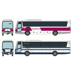 32168 ザ・バスコレクション 1/150 阪急バス・四国交通「大阪～阿波池田線」復刻塗装車 2台セット [鉄道模型用レイアウト用品]