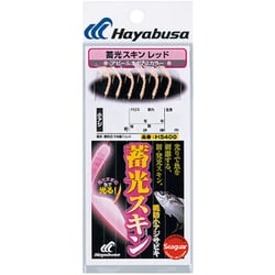 ハヤブサ HS400 蓄光スキン レッド 堤防小アジサビキ R5-0.8