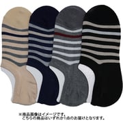 BM306P000Z23 [スニーカーソックス かかとから足首までの長さ：5.5cm 足のサイズ目安：23-25cm 消臭 ボーダー]