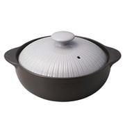 サーマテック IH・直火両用 土鍋 一人用 6.5号 1100ml / 電子レンジ オーブン 直火 IH対応 / ライトグレー 18435