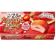 ロッテ 果汁味わうカスタードケーキ とちおとめ苺 6個