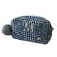 ポーチ Plaid イニシャル スクエアポーチ 化粧品 収納 M（グレー） D18-1627