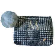 ポーチ Plaid イニシャル フラットポーチ 化粧品 収納 M(グレー) D18-1634