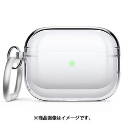 AirPods Pro 2用 ケース クリアカバー ストラップホール/カラビナ付 耐衝撃 CLEAR HANG CASE クリア EL_A2PCSTPHR_CL