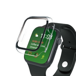TR-AW2245-GLPC-CCCL [Apple Watch 45mm/Series 8/7 高透明 ガラス一体型PCケース クリア]
