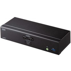 KVMスイッチ HDMI/USB 4K/60Hz パソコン切替器 2台のパソコンで1台のモニターを共有 USB A×2ポートハブ付き Windows/Mac対応 据え置き型 SW-KVM2U3HD