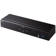 KVMスイッチ HDMI/USB 4K/60Hz パソコン切替器 4台のパソコンで1台のモニターを共有 USB A×2ポートハブ付き Windows/Mac対応 据え置き型 SW-KVM4U3HD
