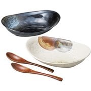 窯変 オーバルカレーペア 02361