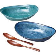 釉変わり オーバルカレーペア 02363