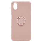 Galaxy A23 5G用 ソフトケース TPU スマホリング付 落下防止 ライトピンク 7307GA23TP