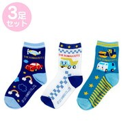 サンリオキャラクターズ キッズソックス 3足セット 13～15cm ザ・ラナバウツ / くるま [キャラクターグッズ]