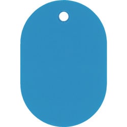 200027 [緑十字 小判札（無地札） スカイブルー 60×40mm スチロール樹脂]