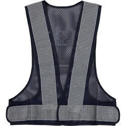 238281 [緑十字 メッシュ反射ベスト 反射幅70mmタイプ ネイビーメッシュ地/シルバー反射 軽涼メッシュベスト70-N（ネイビー/シルバー）]