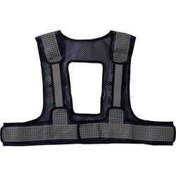 238291 [緑十字 フルハーネス対応メッシュ反射ベスト ネイビーメッシュ地/シルバー反射 軽涼メッシュベストFH-N（ネイビー/シルバー）]