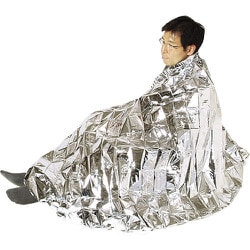 380037 [緑十字 防災用品 エマージェンシーブランケット 2200×1400mm アルミ蒸着PET]