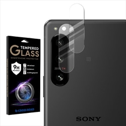 CRCG-XP5MK4 [2枚組 Xperia 5IV カメラ 2眼 レンズ 保護フィルム ガラスフィルム 日本製硝子 硬度9H 全面保護 レンズカバー カメラフィルム クリア 透明]