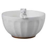 飯碗 茶碗 WHITEZOO フィギュア付き 皿 食器 磁器 ネコ SAN3398-3