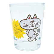 SAN3665-3 [グラス 50ml ミニグラス SWIMMER コップ ガラス 日本製 ねこパープル]