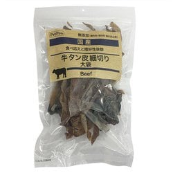 国産おやつ 無添加 牛タン皮細切り 大袋 140g [犬用おやつ]