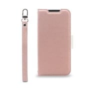 CR_AS7CSPLNU_CW [AQUOS sense7 対応 ケース 手帳型 カバー カード収納/ストラップ 付き 手帳 スマホケース マグネット ベルト 薄い 手帳型ケース NU シャンパンローズ×ホワイト]