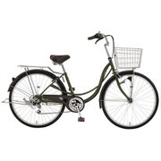 シティサイクル プラリ 26インチ 外装6段変速 グリーンティー PUS66A＃272