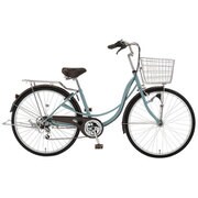 シティサイクル プラリ 26インチ 外装6段変速 Gブルー PUS66A＃383