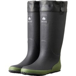 CAMP LOGOS コンパクトレインブーツ ユニセックス レインブーツ ブラック Lサイズ（25.5-26cm） 33214712