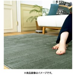 ラグ カーム 200cm×200cm ダークグリーン 13440306-50