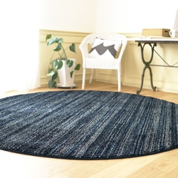 ラグ Mリュストル 楕円140×200cm ネイビーグレー 13440063-49