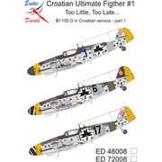 ED72008 1/72 クロアチア空軍のBf109G デカール パート1 [プラモデル用品]