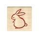 ワンポイントスタンプF ウサギ影 11024-052