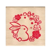 ニューイヤースタンプK ウサギと花 11271-001
