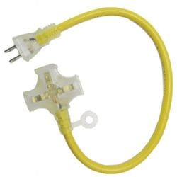 カラー 延長コード 40cm 3口 イエロー TG-COD-0043YA