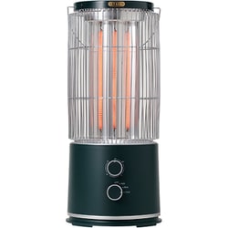 遠赤外線ヒーター STUFA(ストゥーファ)1200W 3段階 軽量 オフタイマー付き グリーン STU-1201A（G）