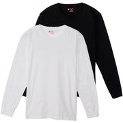 メンズ アンダーウェア 2枚組 Japan Fit クルーネックロングスリーブTシャツ アソート XLサイズ H5440