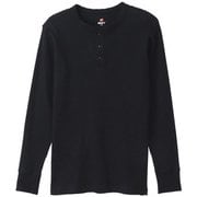 ロングTシャツ BEEFY サーマルヘンリーネックロングスリーブ ブラック XLサイズ HM4S104