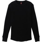 アンダーウェア Hanes PREMIUM サーマルクルーネックロングスリーブ ブラック Mサイズ HM4U002