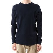アンダーウェア Hanes PREMIUM サーマルクルーネックロングスリーブ ネイビー LLサイズ HM4U002