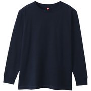 ロングTシャツ Hanes H ロングスリーブクルーネックシャツ ネイビー Mサイズ HM4W105