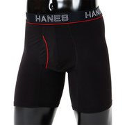 メンズ アンダーウェア COMFORT FLEX FIT ボクサーブリーフ 大きいサイズ ブラック×レッド 3Lサイズ HM6EQ102K