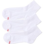 ソックス クォーターレングスソックス 3足組 男女兼用 ホワイト Mサイズ HMSCS203