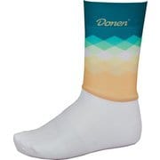 DN-A01LXL [サイクリングソックス ユニセックス L-XL (41-45) グリーン/イエロー]