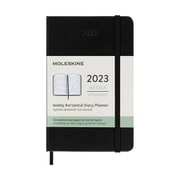 モレスキン手帳 2023年1月始まり 12ヶ月 ホリゾンタルダイアリー ブラック/ハードカバー/ポケットサイズ DHB12WH2Y23