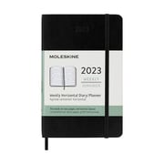 モレスキン手帳 2023年1月始まり 12ヶ月 ホリゾンタルダイアリー ブラック/ソフトカバー/ポケットサイズ DSB12WH2Y23