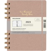 モレスキン手帳 2023年1月始まり 12ヶ月 スパイラルライフプランナー XL リメイクサンド DHSPP2812AMWH4Y23