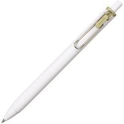 ゲルインクボールペン uni-ball ONE（ユニボール ワン） フィーカカラー 0.38mm インク色：アボカドグリーン 本体色：オフホワイト UMNS38.18