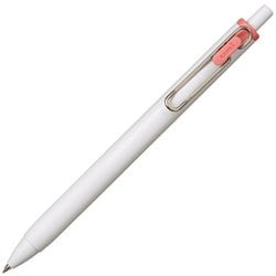 ゲルインクボールペン uni-ball ONE（ユニボール ワン） フィーカカラー 0.38mm インク色：ポピーレッド 本体色：オフホワイト UMNS38.36