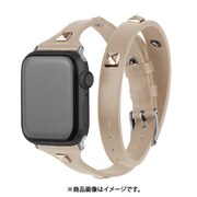 w00024bjb [Apple Watch 45/44/42mm用 スタッズ2重巻バンド BE]
