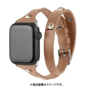 w00024brb [Apple Watch 45/44/42mm用 スタッズ2重巻バンド BR]
