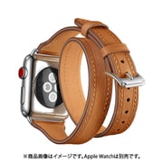 w00070bra [Apple Watch 41/40/38mm用 2重巻ステッチバンド BR]
